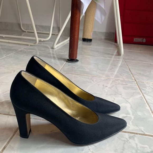 Pancaldi Black Satin Pumps - Made in Italy - Picture 5 of 5